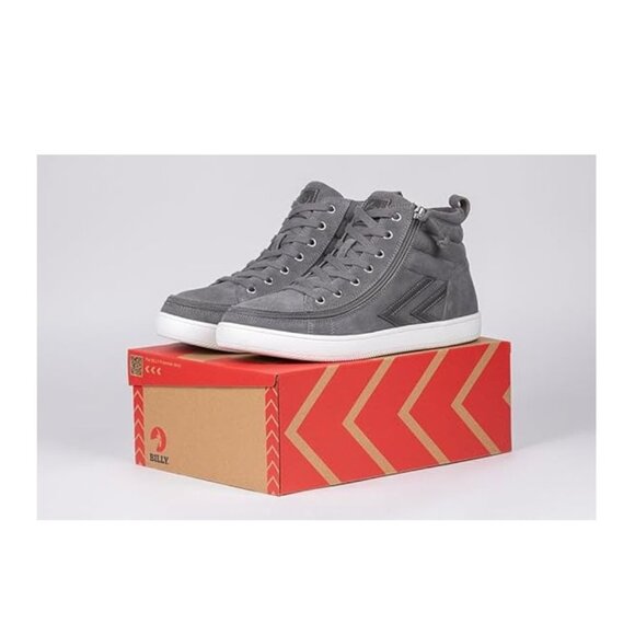 NEW Billy Footwear Men Ten9 Adaptive Hi-Top Gray Suede Sneakers Size 10 M KF274 - Picture 7 of 7